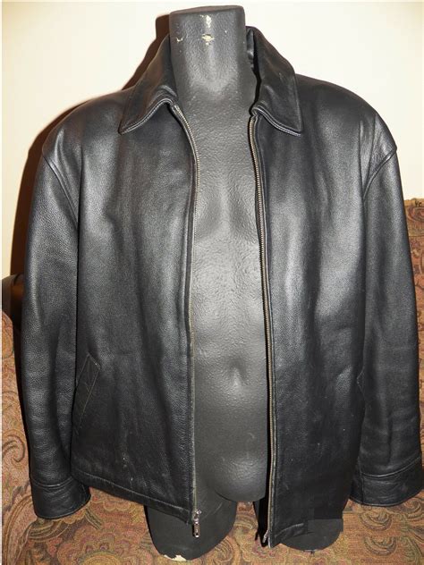 Oklahoma Leather Jacket - Black - Size XXL - Very Nice 100. . John ashford leather jacket